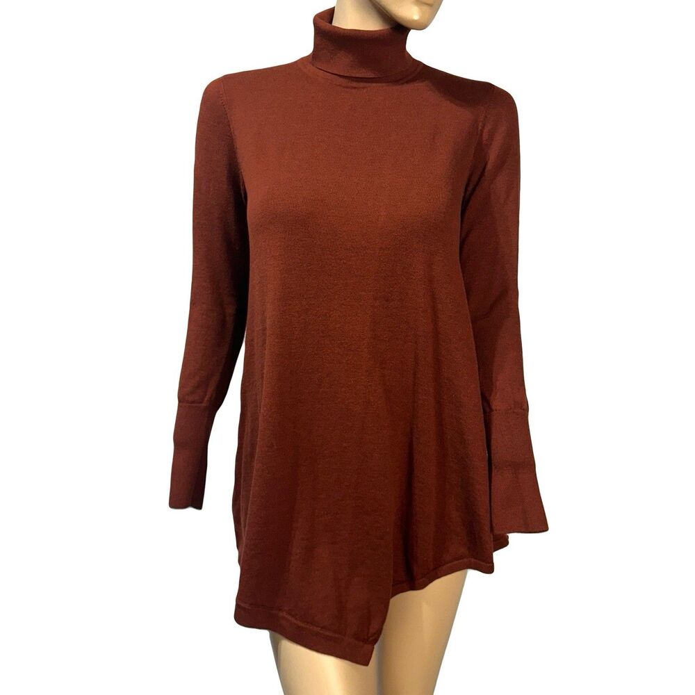 Peruvian Connection Turtleneck Tunic Sweater Womens Size XS 100% Pima Cotton